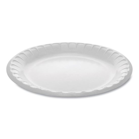 Placesetter Deluxe Laminated Foam Dinnerware, Plate, 8.88" dia, White, 500/Carton1