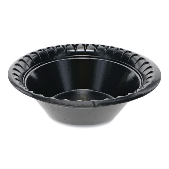 Placesetter Deluxe Laminated Foam Dinnerware, Bowl, 12 oz, 6" dia, Black, 1,000/Carton1