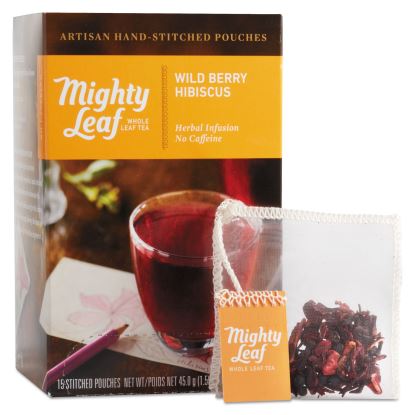 Whole Leaf Tea Pouches, Wild Berry Hibiscus, 15/Box1