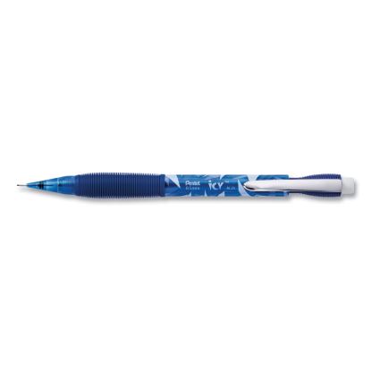 Icy Mechanical Pencil, 0.5 mm, HB (#2.5), Black Lead, Transparent Blue Barrel, Dozen1