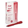 WOW! Ballpoint Pen, Retractable, Medium 1 mm, Red Ink, Red Barrel, Dozen2