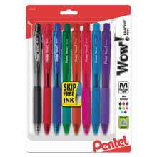 WOW! Ballpoint Pen, Retractable, Medium 1 mm, Assorted Ink and Barrel Colors, 8/Pack1