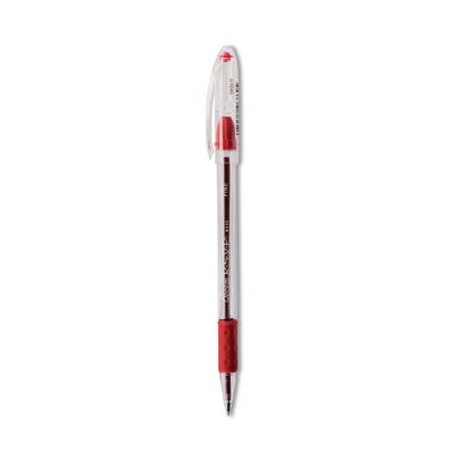 R.S.V.P. Ballpoint Pen, Stick, Fine 0.7 mm, Red Ink, Clear/Red Barrel, Dozen1