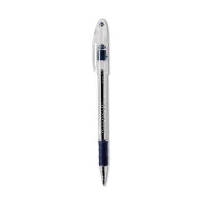 R.S.V.P. Ballpoint Pen, Stick, Fine 0.7 mm, Blue Ink, Clear/Blue Barrel, Dozen1