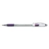 R.S.V.P. Ballpoint Pen, Stick, Fine 0.7 mm, Violet Ink, Clear/Violet Barrel, Dozen2