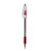 R.S.V.P. Ballpoint Pen, Stick, Medium 1 mm, Red Ink, Clear/Red Barrel, Dozen1