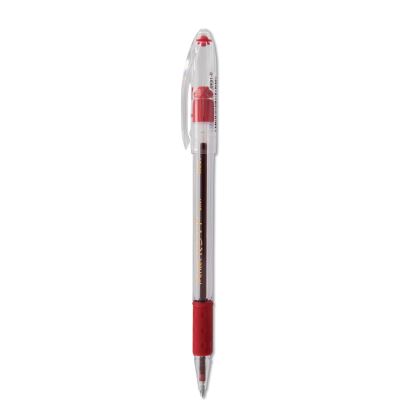 R.S.V.P. Ballpoint Pen, Stick, Medium 1 mm, Red Ink, Clear/Red Barrel, Dozen1