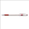 R.S.V.P. Ballpoint Pen, Stick, Medium 1 mm, Red Ink, Clear/Red Barrel, Dozen2