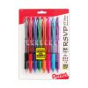 R.S.V.P. RT Ballpoint Pen, Retractable, Medium 1 mm, Assorted Ink Colors, Clear Barrel, 8/Pack2