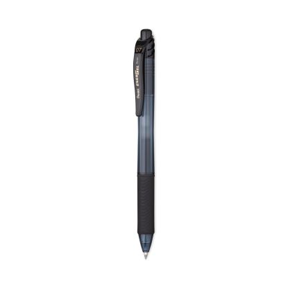 EnerGel-X Gel Pen, Retractable, Medium 0.7 mm, Black Ink, Black Barrel, Dozen1