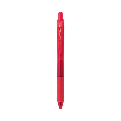 EnerGel-X Gel Pen, Retractable, Medium 0.7 mm, Red Ink, Red Barrel, Dozen1