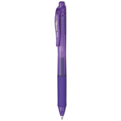 EnerGel-X Gel Pen, Retractable, Medium 0.7 mm, Violet Ink, Violet Barrel, Dozen1