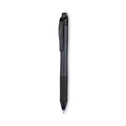 EnerGel-X Gel Pen, Retractable, Bold 1 mm, Black Ink, Smoke Barrel, Dozen1