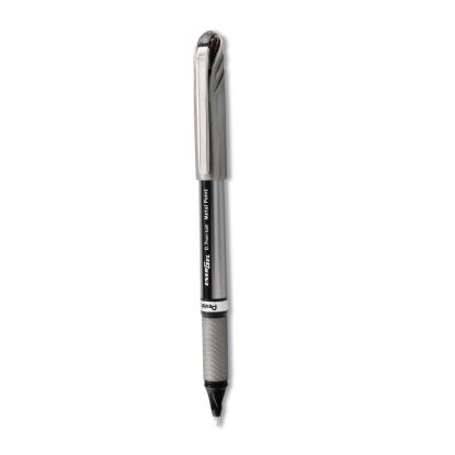 EnerGel NV Gel Pen, Stick, Medium 0.7 mm, Black Ink, Gray Barrel, Dozen1