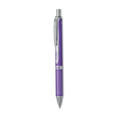 EnerGel Alloy RT Gel Pen, Retractable, Medium 0.7 mm, Violet Ink, Violet Barrel1