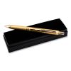 EnerGel Alloy Gel Pen, Retractable, Medium 0.7 mm, Black Ink, Gold Barrel2