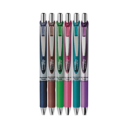 EnerGel RTX Gel Pen, Retractable, Medium 0.7 mm, Assorted Ink and Barrel Colors, 6/Pack1