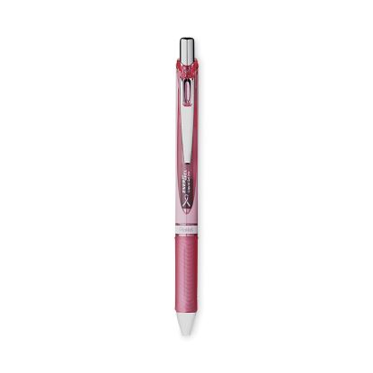 EnerGel RTX Gel Pen, Retractable, Medium 0.7 mm, Black Ink, Pink/Silver Barrel, 3/Pack1