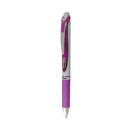 EnerGel RTX Gel Pen, Retractable, Medium 0.7 mm, Violet Ink, Violet/Gray Barrel1