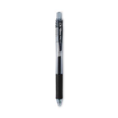 EnerGel-X Gel Pen, Retractable, Fine 0.5 mm Needle Tip, Black Ink, Black Barrel, Dozen1