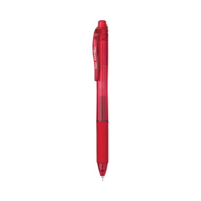 EnerGel-X Gel Pen, Retractable, Fine 0.5 mm Needle Tip, Red Ink, Red Barrel, Dozen1
