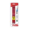 EnerGel-X Gel Pen, Retractable, Fine 0.5 mm Needle Tip, Red Ink, Red Barrel, Dozen2