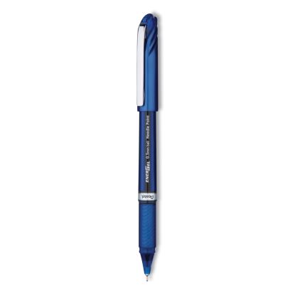 EnerGel NV Gel Pen, Stick, Fine 0.5 mm Needle Tip, Blue Ink, Blue Barrel, Dozen1