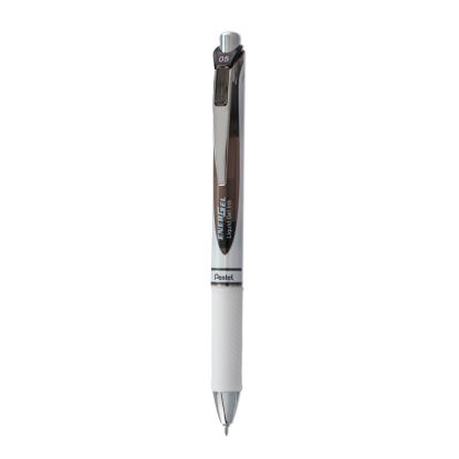 EnerGel RTX Gel Pen, Retractable, Fine 0.5 mm Needle Tip, Black Ink, White/Black Barrel1