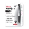 WOW! Gel Pen, Retractable, Medium 0.7 mm, Black Ink, Clear/Black Barrel, Dozen2