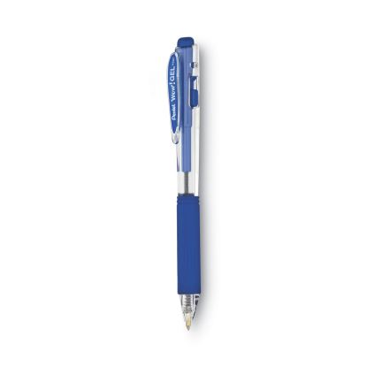 WOW! Gel Pen, Retractable, Medium 0.7 mm, Blue Ink, Clear/Blue Barrel, Dozen1