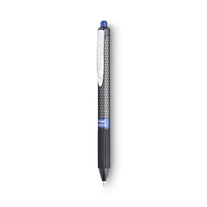 Oh! Gel Pen, Retractable, Medium 0.7 mm, Blue Ink, Black Barrel, Dozen1