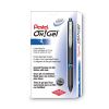 Oh! Gel Pen, Retractable, Medium 0.7 mm, Blue Ink, Black Barrel, Dozen2