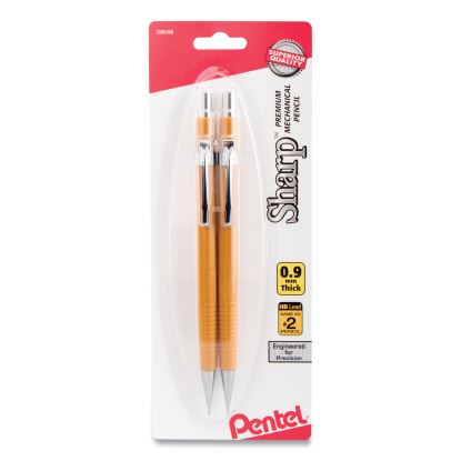 Sharp Mechanical Pencil, 0.9 mm, HB (#2.5), Black Lead, Yellow Barrel, 2/Pack1