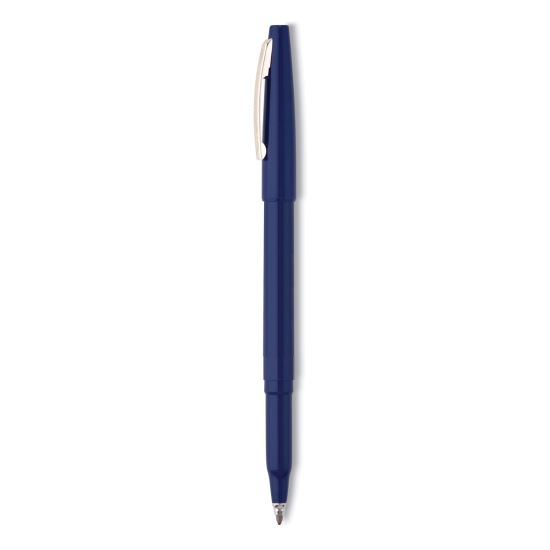 Rolling Writer Roller Ball Pen, Stick, Medium 0.8 mm, Blue Ink, Blue Barrel, Dozen1