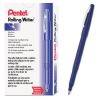 Rolling Writer Roller Ball Pen, Stick, Medium 0.8 mm, Blue Ink, Blue Barrel, Dozen2