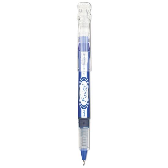 Finito! Porous Point Pen, Stick, Extra-Fine 0.4 mm, Blue Ink, Blue/Silver Barrel1