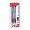 Clic Eraser Grip Eraser, For Pencil Marks, White Eraser, Randomly Assorted Barrel Color, 3/Pack2