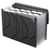 Sliding Cover Expanding File, 4" Expansion, 13 Sections, Cord/Hook Closure, 1/6-Cut Tabs, Letter Size, Black2