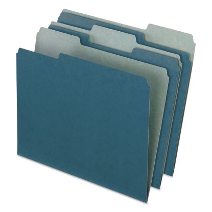 Earthwise by Pendaflex 100% Recycled Colored File Folders, 1/3-Cut Tabs: Assorted, Letter Size, 0.5" Expansion, Blue, 100/Box1