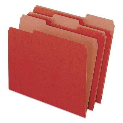 Earthwise by Pendaflex 100% Recycled Colored File Folders, 1/3-Cut Tabs: Assorted, Letter Size, 0.5" Expansion, Red, 100/Box1