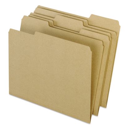 Earthwise by Pendaflex 100% Recycled Colored File Folders, 1/3-Cut Tabs: Assorted, Letter, 0.5" Expansion, Brown, 100/Box1