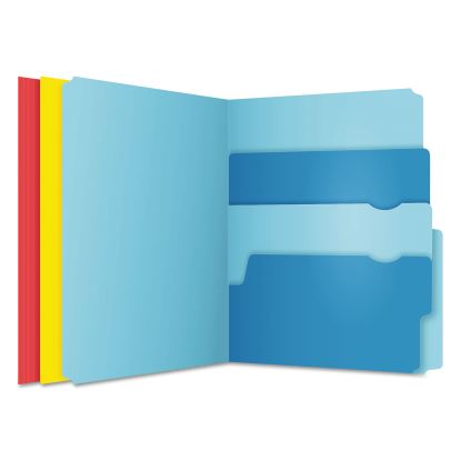 Divide It Up File Folder, 1/2-Cut Tabs: Assorted, Letter Size, 0.75" Expansion, Assorted Colors, 24/Pack1