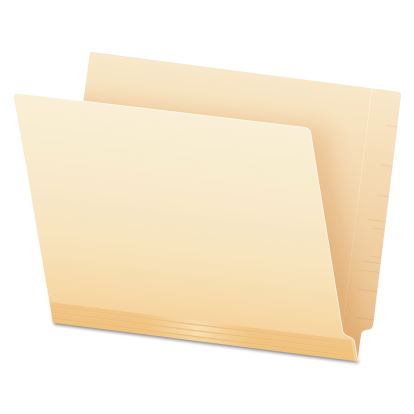 Manila Laminated Spine Shelf File Folders, Straight Tabs, Letter Size, Manila, 100/Box1