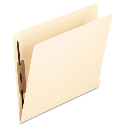 Manila Laminated End Tab Fastener Folders, 2 Fasteners, Letter Size, 14-pt Manila Exterior, 50/Box1