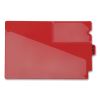 Colored Poly Out Guides with Center Tab, 1/3-Cut End Tab, Out, 8.5 x 11, Red, 50/Box2