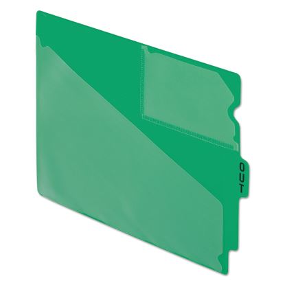 Colored Poly Out Guides with Center Tab, 1/3-Cut End Tab, Out, 8.5 x 11, Green, 50/Box1