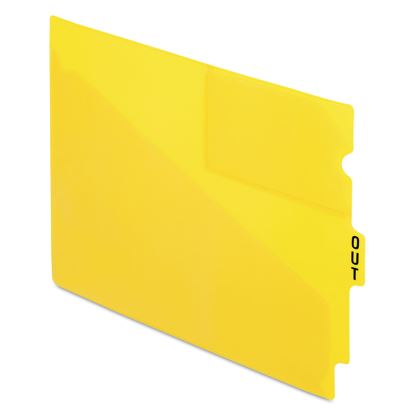 Colored Poly Out Guides with Center Tab, 1/3-Cut End Tab, Out, 8.5 x 11, Yellow, 50/Box1