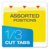 Colored File Folders, 1/3-Cut Tabs: Assorted, Letter Size, Yellow/Light Yellow, 100/Box2