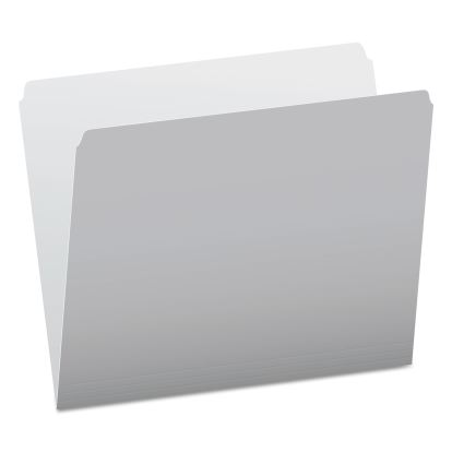 Colored File Folders, Straight Tabs, Letter Size, Gray/Light Gray, 100/Box1