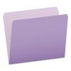 Colored File Folders, Straight Tabs, Letter Size, Lavender/Light Lavender, 100/Box1